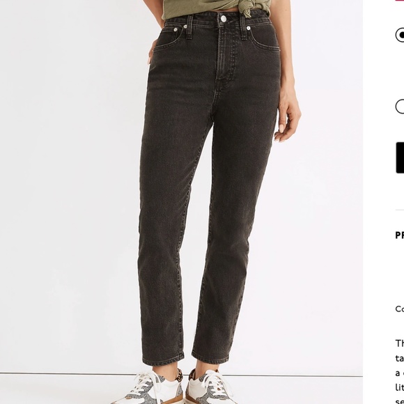 Madewell Curvy Vintage Perfect Petite Jean - Picture 1 of 6